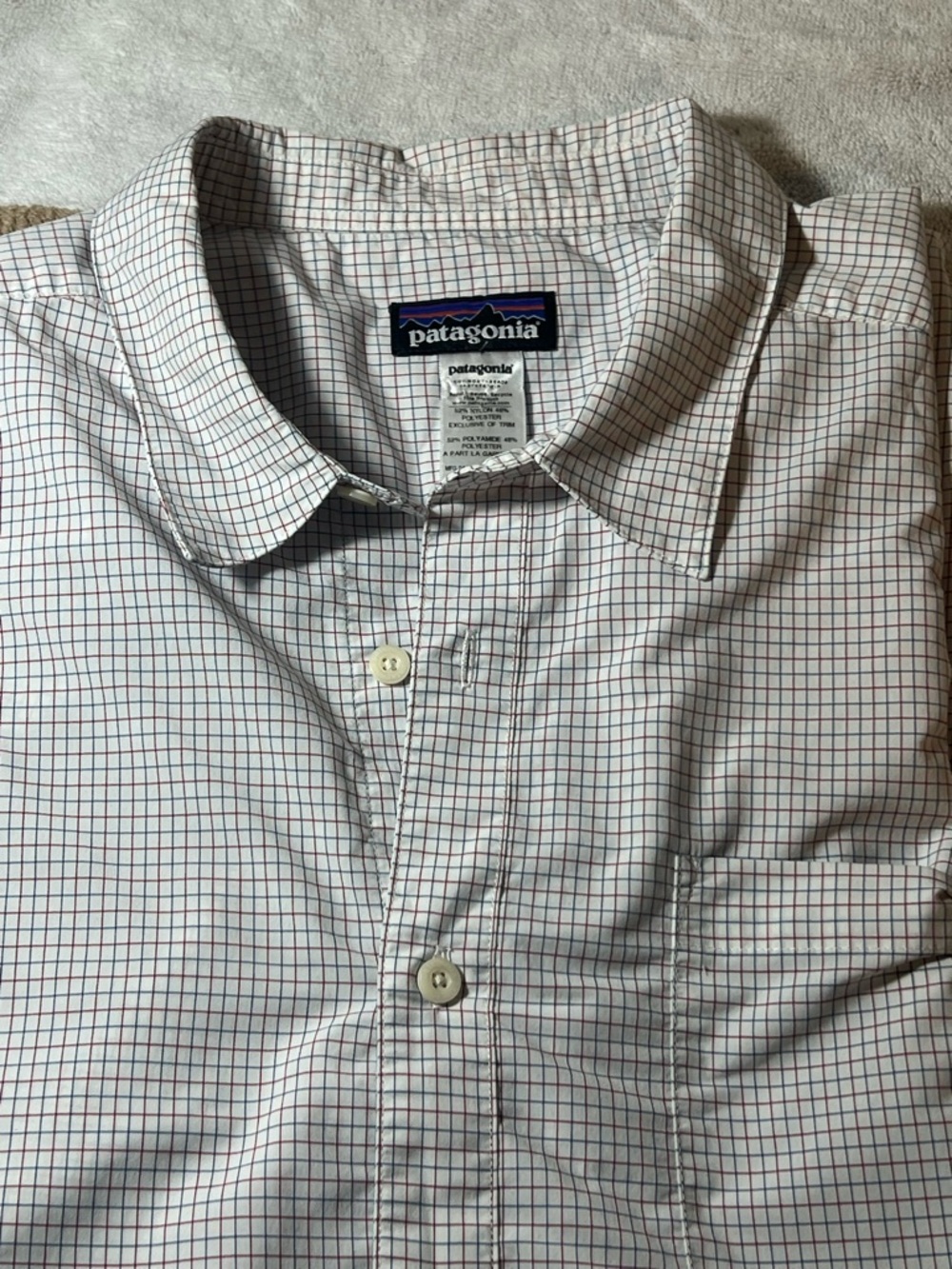 Patagonia sun stretch Short Sleeve Plaid shirt Lightweight Travel hiking fishing - Picture 8 of 11